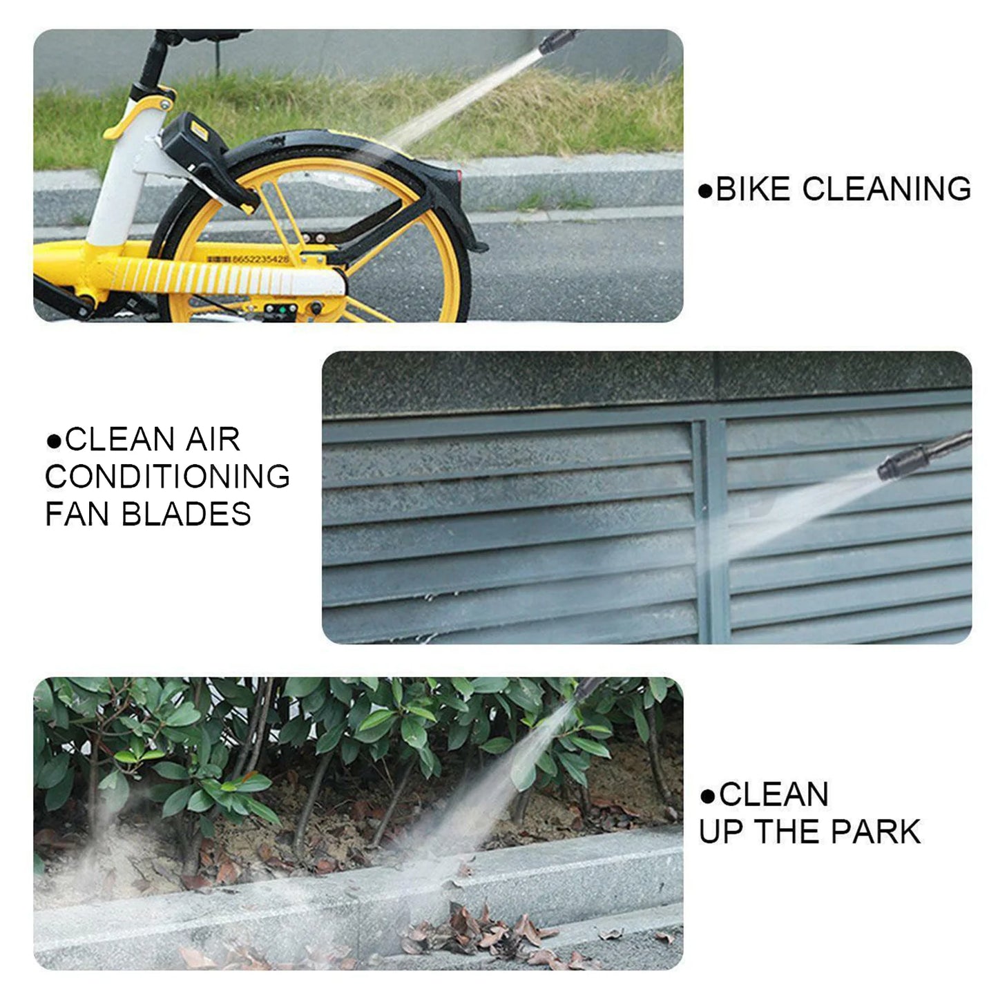 Cordless Pressure Washer Electric High Pressure Power Car Washer Gun 450w Two1200mah Battery and Charger for Car Garden Home