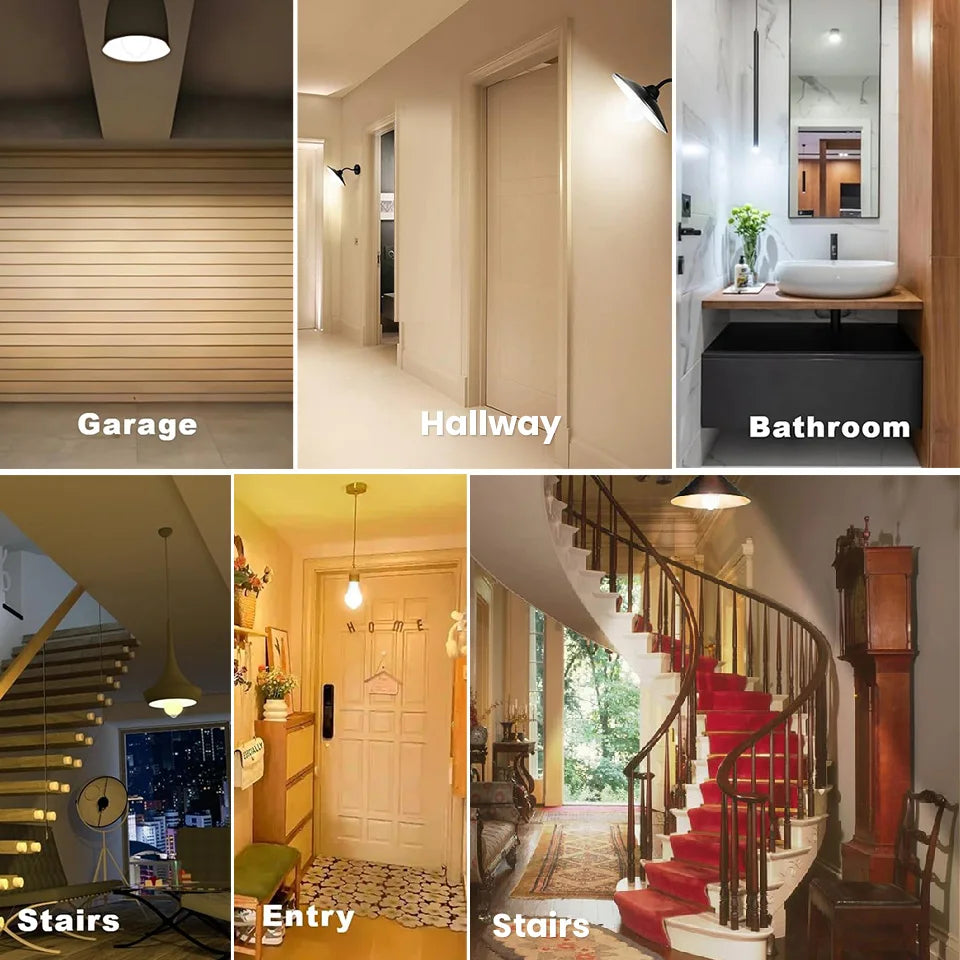 4PCS 20W 18W 15W 12W 9W 6WLampada LED E27 Radar Motion Sensor Light Bulb 189-265V Infrared Detection Smart Lamp Working in Night